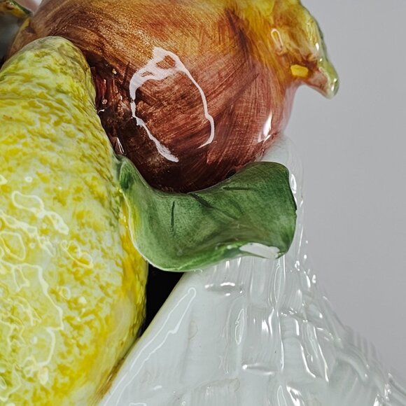 Vintage Horchow Italy Fruit Topiary Centerpiece Ceramic Porcelain *Chips* - Picture 6 of 11